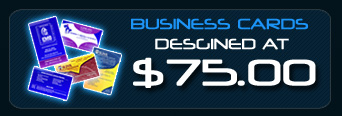 Business Cards Designed Starting at $75.00